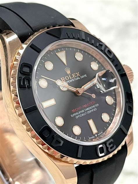 rolex yachtmaster stainless steel rubber|rolex yacht master oyster flex.